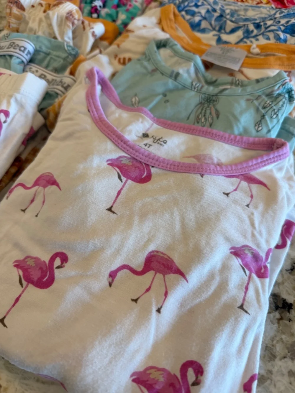 3T/4T Bamboo Pajama Play Clothes Lot Super Soft Posh Bums & Roses Kyte Kickee - Picture 2 of 11